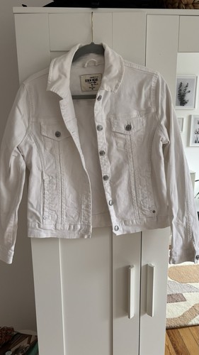 Denim jeansjacke weiß 38 - jeansjacke, m