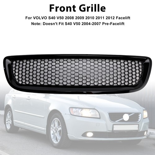 Gloss black front bumper - black,