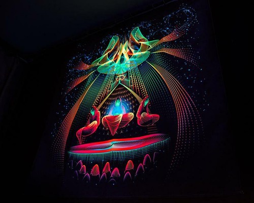 Backdrop psychedelisch - uv,