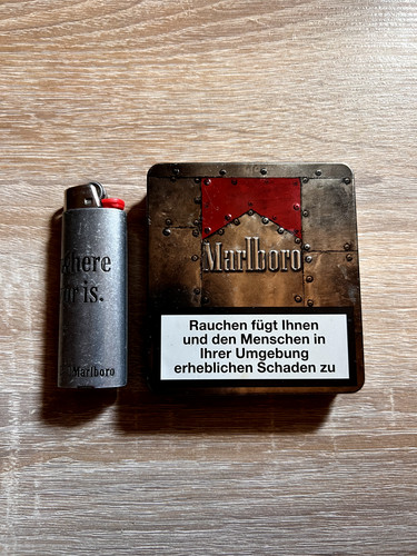 Vintage marlboro metallhülle - vintage,