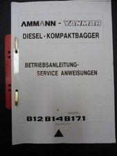 x 87 Yanmar B12 B14 B17 .1 Bedienungsanleitung Wartungsanleitung service manual