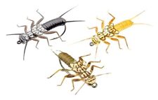 3 Stück Stonefly (32mm) Realistische Steinfliegen-Nymphen zum Fliegenfischen