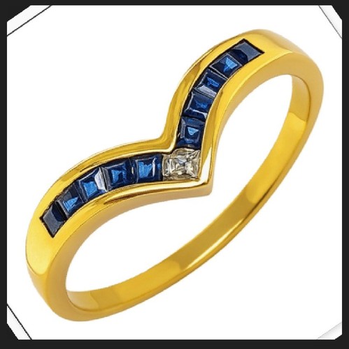 18k 750 gold - 18k, sapphire