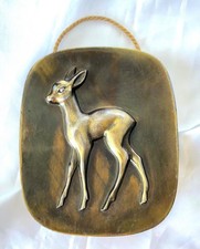 Messing Bambi / Reh Wandbild