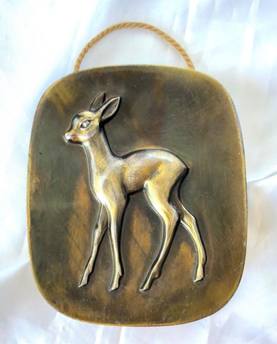 Messing bambi reh wandbild - bambi,