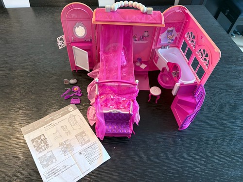 Barbie pink house - house, mattel