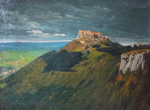 Gemälde burg hohenneuffen - gemälde:,