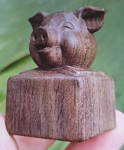 Holz handgeschnitzt schwein - holz,
