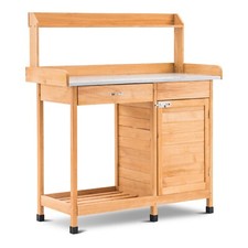 MCombo Pflanztisch Gärtnertisch Blumentisch mit verzinkter Arbeitsplatte 0440