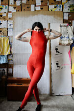 Overalls Damensuit Gymnastikanzug rot 70er TrueVINTAGE 70s gymnastik suit red