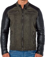 Redbridge Lederjacke Herren Biker Kunstleder Jacke Herren schwarz Gr. M