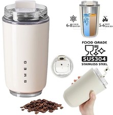 SMEG Thermoskanne Kaffeebecher Edelstahl Reisebecher Wasserflasche isoliert