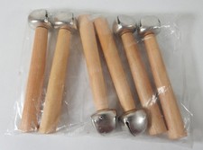 6 Stück Handglocke Holz