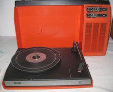 Philips Plattenspieler AF 270 Plattenkoffer Vintage Netz & Batteriebetrieb