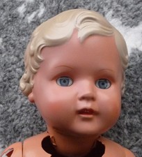 Schildkröt Puppe Erika ca. 49 cm Nr. 53 Kopf intakt Zelluloid 50/60er Jahre alt