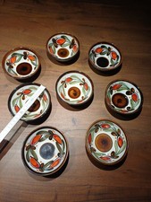 8er Set SMF Schramberg Bernau Schüssel Schalen Dessert Müsli Salat Keramik Retro