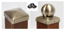 Pfostenkappe Zaunkappe Zierkappe Antik Pyramide o Kugel 7 8 9 10 12 cm Schrauben