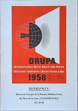 Poster Plakat - DRUPA - Internationale Messe Druck und Papier - Düsseldorf 1958