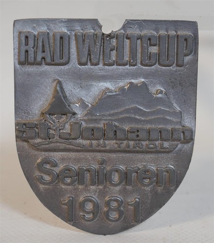 Vintage plakette rad weltcup - plakette,