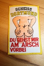 Aufnäher anti Dortmund  du gehst mir am A... vorbei - BMG Bayern Schalke - Kutte