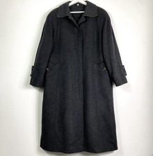 Marcona Mantel Lodenmantel Trachten Gr.42 Damen Anthrazit Lang Klassisch Vintage
