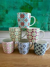 Landscape: 6 Henkelbecher Kaffeebecher, Vintagemuster