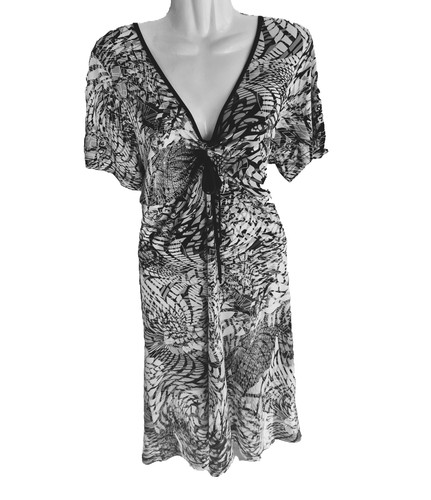 Kleid schwarz weiß luftig - kleid, schwarz-weiß,