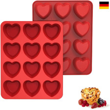 Silikon Herzform | 2 x 12er