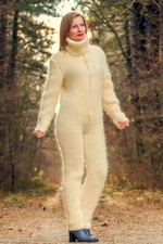 Ivory mohair catsuit sweater