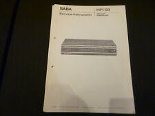 Original Service Manual Schaltplan Saba Hifi Studio 8090 Stereo K
