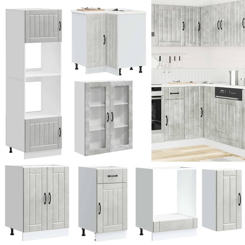 Betongrau küchenschrank - betongrau,