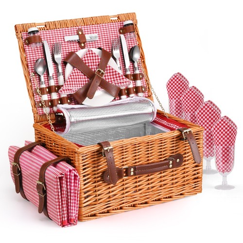 Picknickkorb mit geschirr set - picknickkorb,
