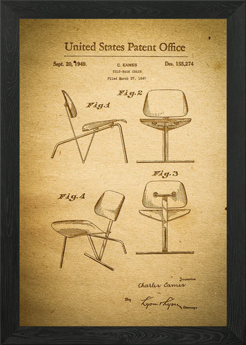 Eames chair gerahmtes - eames,