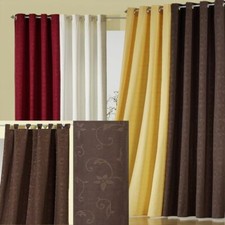 Dekoschal mit edler Web-Ranke BLICKDICHT Ösenschal Schlaufenschal Gardine Typ307