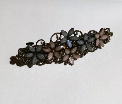 Haarspange strass grau - haarspange,