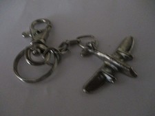 Flugzeug Schlüsselanhänger denke Messing verchromt ? nicht magnetisch