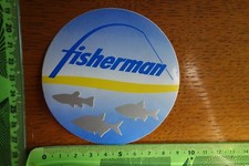Alter Aufkleber Angeln Fischen Zubehör Sportfischer FISHERMAN Angelruten