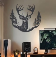 Wanddeko Hirsch Metall –