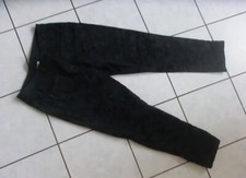 Hose Damen - Samt Velvet  - CANDA C&A - Gr. ca. 38/40 - Schwarz - Ausbrenner