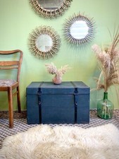 alter Überseekoffer Truhe Reisetruhe Koffer shabby chic Vintage alt antik