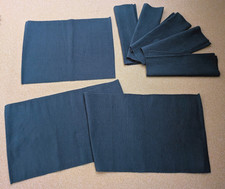 Ikea Tischset VINTERFINT Dunkelblau 7 Teile, teils neu, teils  wie neu