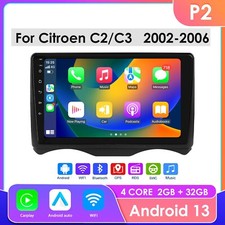 9"Android 12 Autoradio DAB Carplay GPS Navi For Citroen C2 C3 2002-2006 2GB+32GB