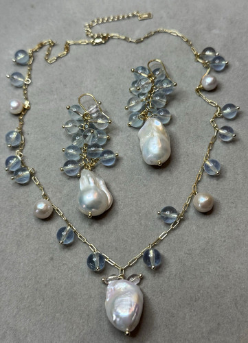 Set kette ohrringe anhänger - ohrringe,