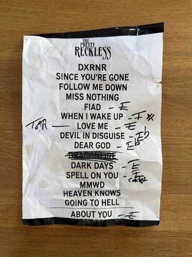 The pretty reckless setlist - pretty,