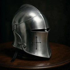 Mittelalter Barbuta Visierhelm 18g Stahl Ritter Rüstung Kriegerhelm Geschenke