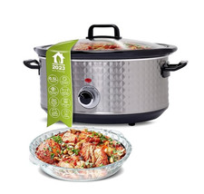 Schongarer 6,5 Liter mit Anbrat- & Warmhaltefunktion Sous Vide Garer Slowcooker