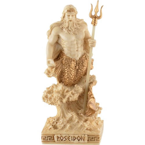 Miniatur weiß gold poseidon - weiß-gold,