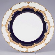 Meissen Prunk B-Form Kobalt, Kuchenplatte 31cm, Ernst A. Leuteritz, 2. Wahl