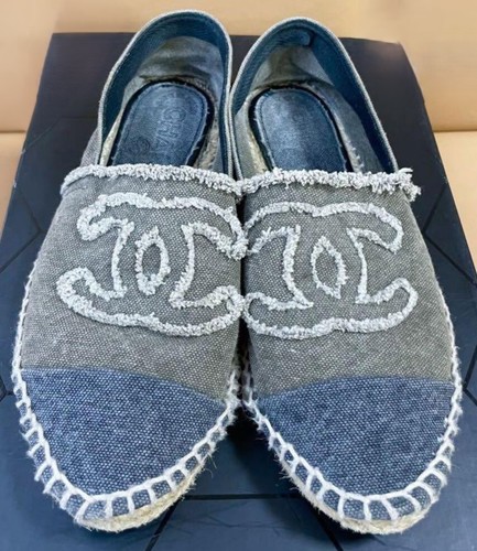 Chanel logo denim espadrilles - logo,