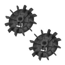 2x 12 Laufrad Kunststoff Motor Lüfterflügel Flügelrad 13,5-14mm Innendrm schwarz